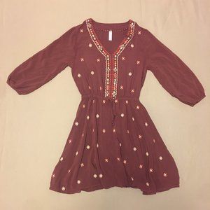 XHILARATION 3/4 Length Sleeve Mini Dress